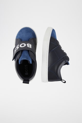 Baskets en cuir - Bleu foncé - Boss
