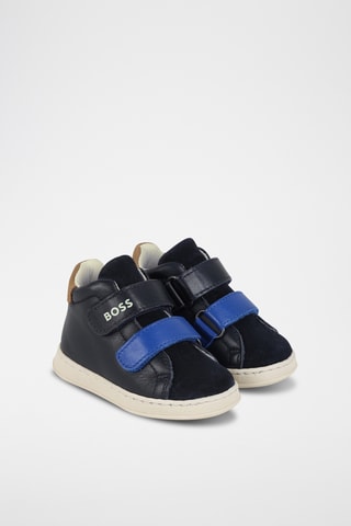 Baskets montantes en cuir - Bleu foncé - Boss