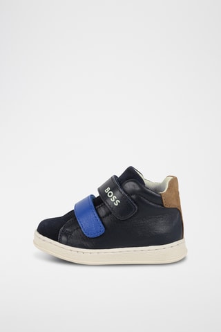 Baskets montantes en cuir - Bleu foncé - Boss
