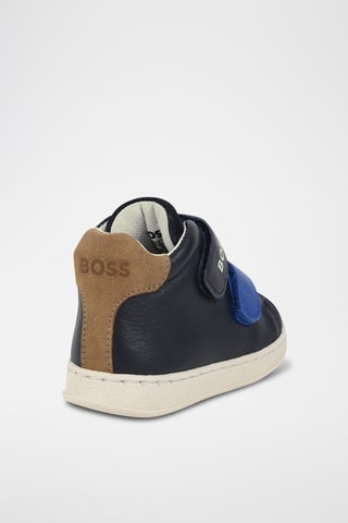 Baskets montantes en cuir - Bleu foncé - Boss