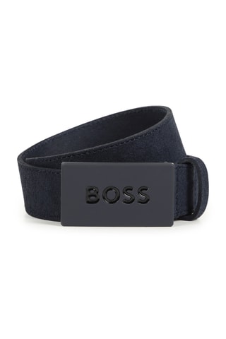 Ceinture nubuck - Bleu marine - Boss