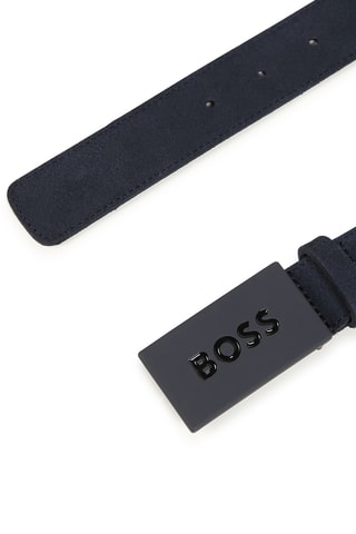Ceinture nubuck - Bleu marine - Boss