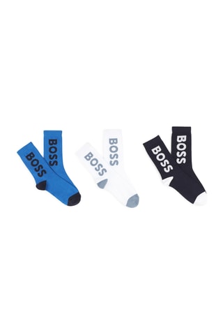 3 paires de chaussettes - Bleu roi et blanc - Boss