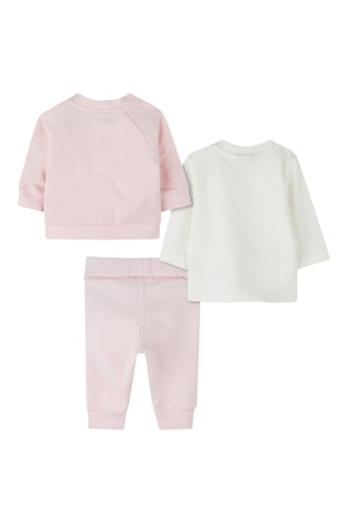Ensemble 3 pièces en coton biologique - Rose et écru - Boss
