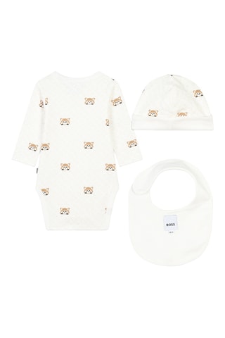 Ensemble 3 pièces en coton biologique - Blanc - Boss