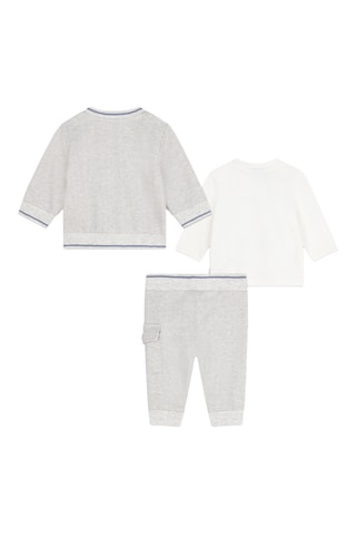 Ensemble 3 pièces en coton biologique - Gris clair - Boss
