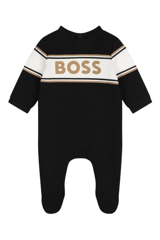 Dors-bien et bavoir en coton biologique - Noir - Boss