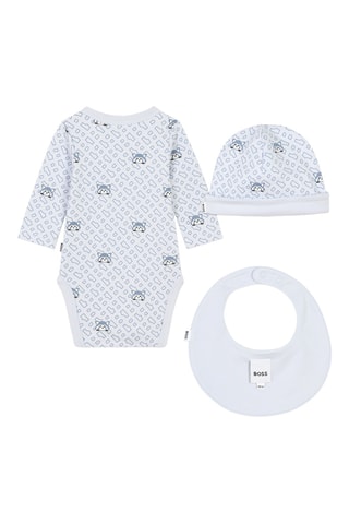 Ensemble 3 pièces en coton biologique - Ciel - Boss