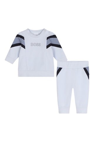 Sweat et pantalon en coton biologique - Ciel - Boss