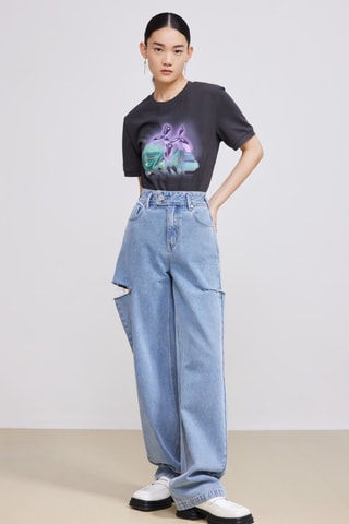 Jeans Wide Legs- blauw