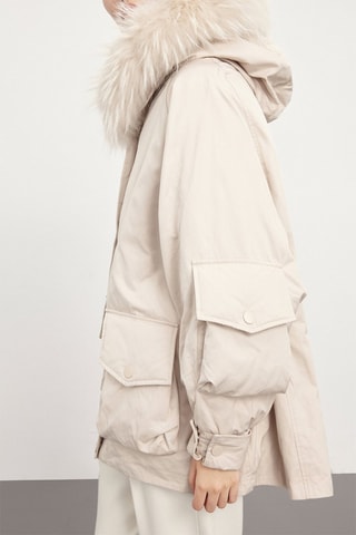 Parka met Capuchon Beige
