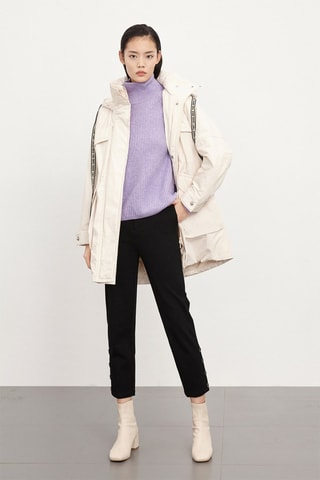 Parka met Capuchon Beige