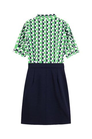 Jurk - Groen en Marineblauw