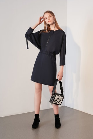 Rechte Jurk Marineblauw