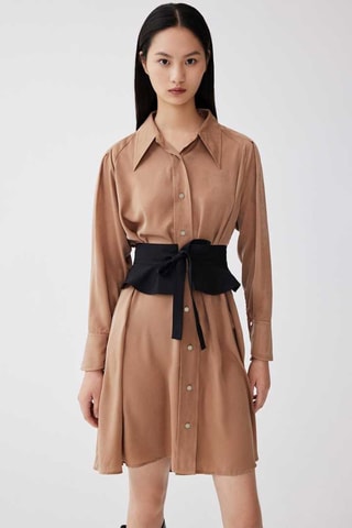 Blouse-jurk Camel