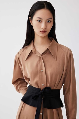 Blouse-jurk Camel