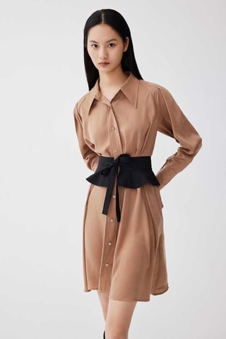 Blouse-jurk Camel