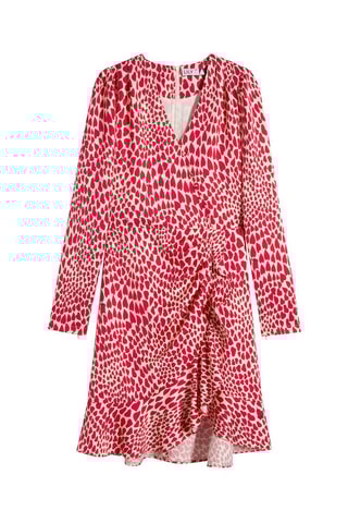 Wikkeljurk Fuchsia en Ecru