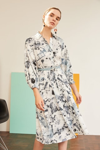 Blouse-jurk Wit