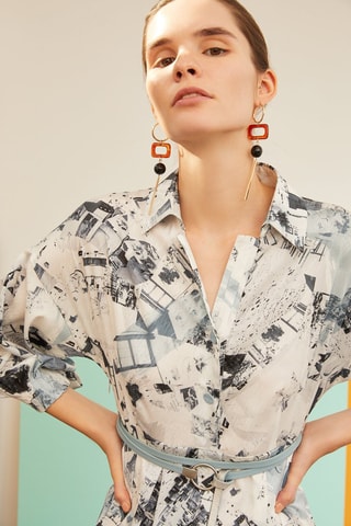 Blouse-jurk Wit