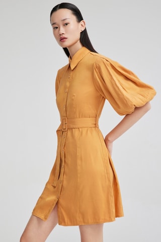 Blouse-jurk - Mosterdgeel