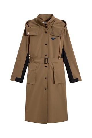 Trenchcoat met Capuchon Bruin