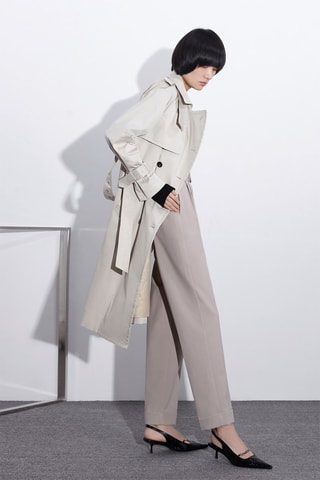 Trenchcoat Parelgrijs