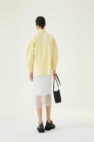 Rechte Rok Hoge Taille - Wit