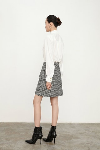 Recht Rok Hoge Taille Zwart