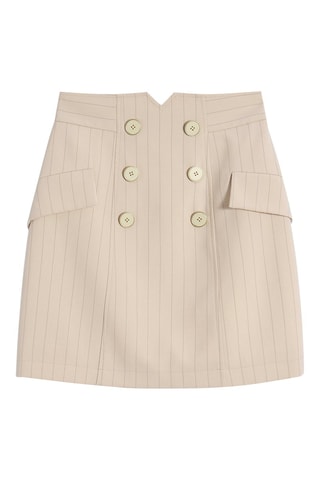 Minirok Hoge Taille - Beige