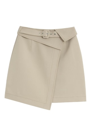 Asymmetrische Rok - Beige
