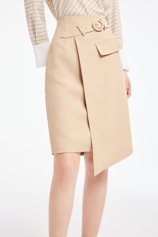 Asymmetrische Rok - Beige