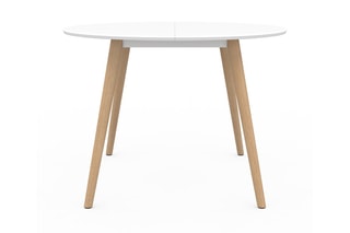Mesa de jantar Stacy - Branco e natural