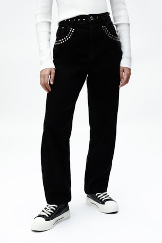 Pantalon taille haute - Noir 