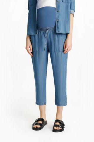 Pantalon de maternité 7/8 - Bleu marine