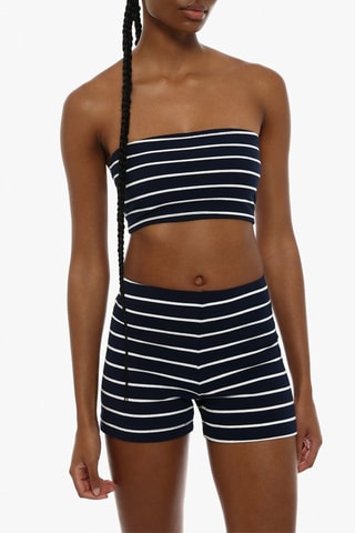 Bustier crop top - Blauw