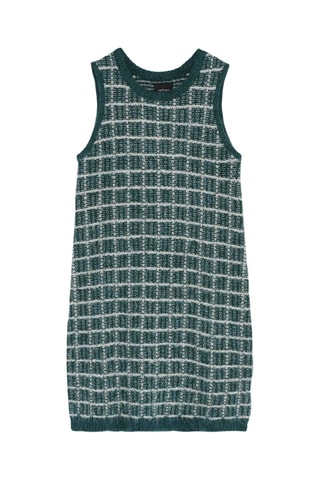 Robe droite - Vert et blanc