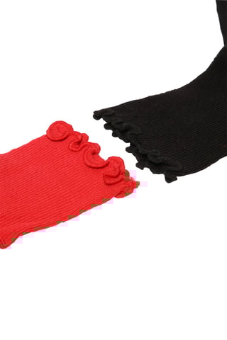 2 paires de chaussettes - Rouge et noir