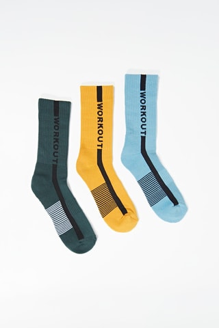 3 paires de chaussettes - Vert