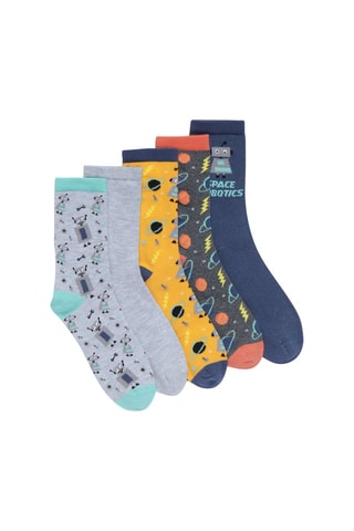 5 paires de chaussettes - Gris et bleu marine