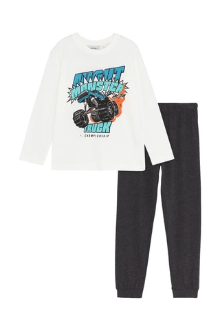 Pyjama - Blanc et anthracite