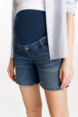 Short de maternité en jean - Bleu