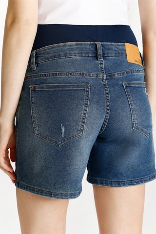 Short de maternité en jean - Bleu