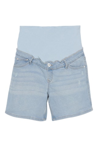 Short de maternité en jean- Bleu