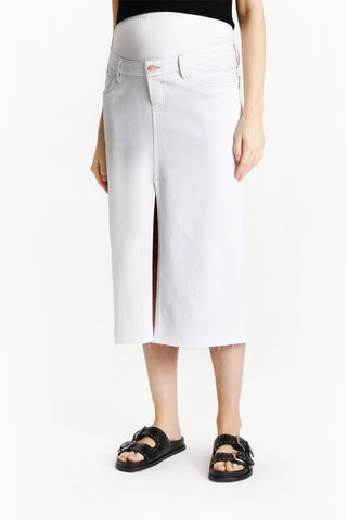 Jupe de maternité en jean - Blanc