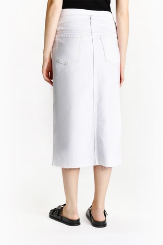 Jupe de maternité en jean - Blanc