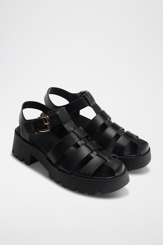 Romeinse Sandalen - Zwart