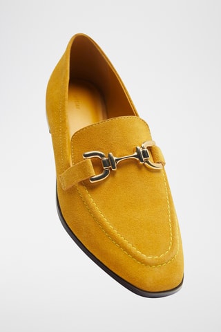 Mocassins en nubuck - Moutarde