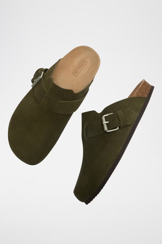 Nubuck Clogs - Kaki