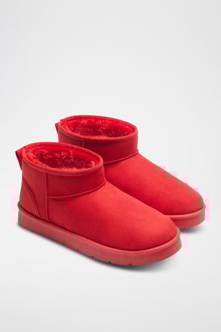 Bottines fourrées - Rouge